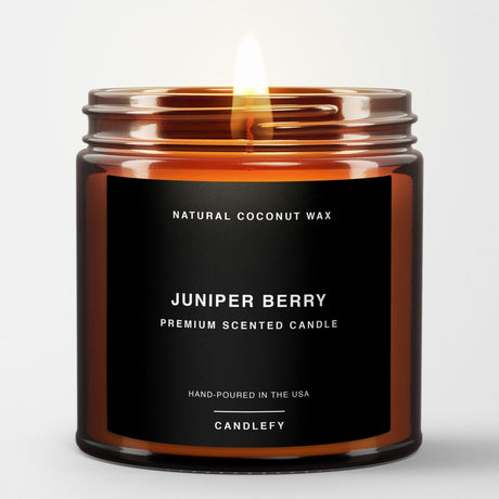 Premium Scented Candle: Juniper Berry {Black Label Edition} - Candlefy