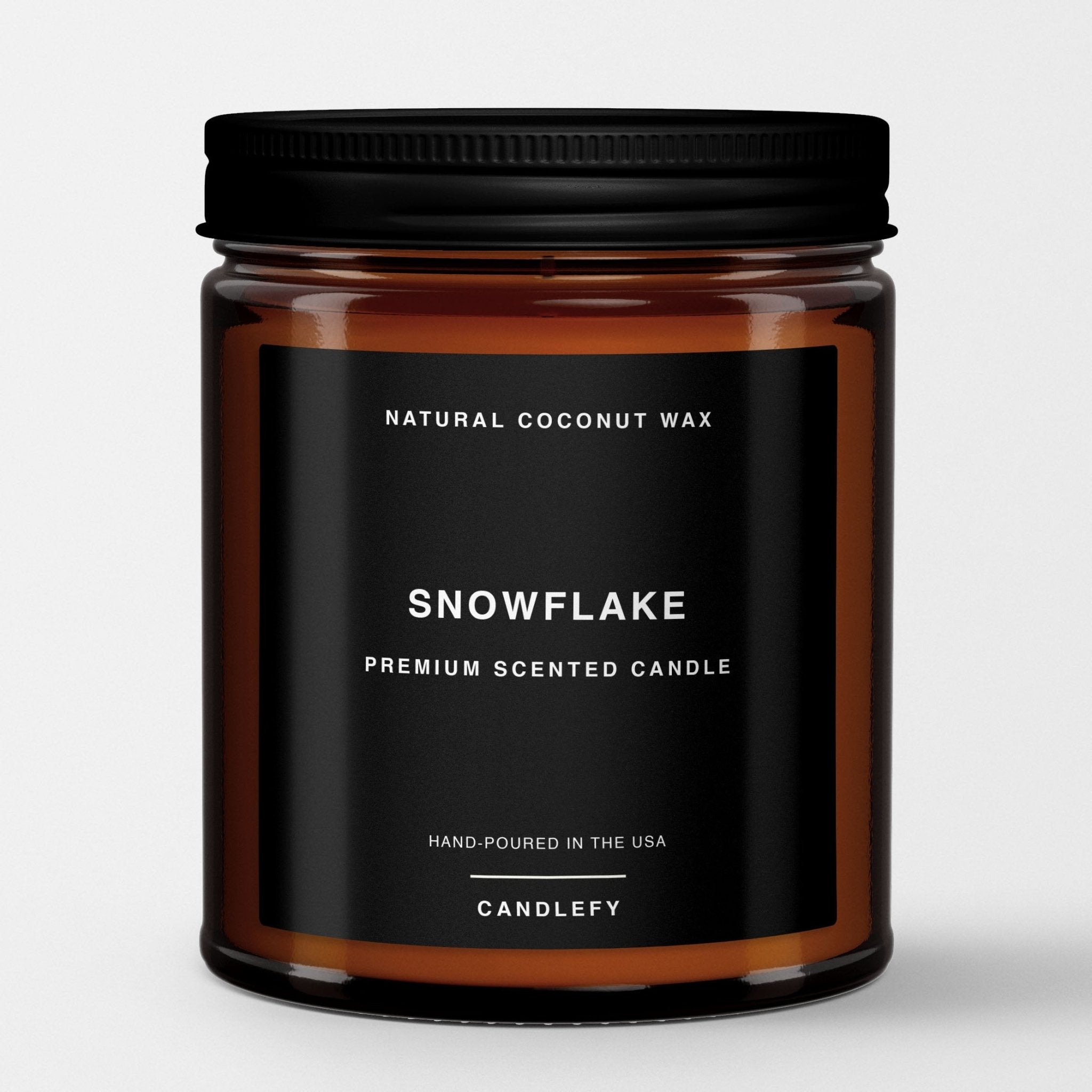 Premium Scented Candle: Snowflake {Black Label Edition} - Candlefy