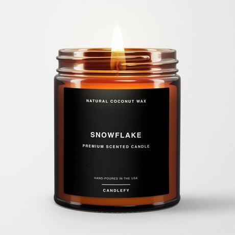 Premium Scented Candle: Snowflake {Black Label Edition} - Candlefy