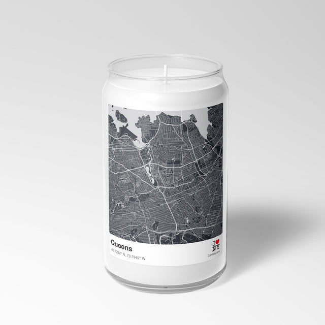 Queens, New York City Map Scented Candle - Candlefy