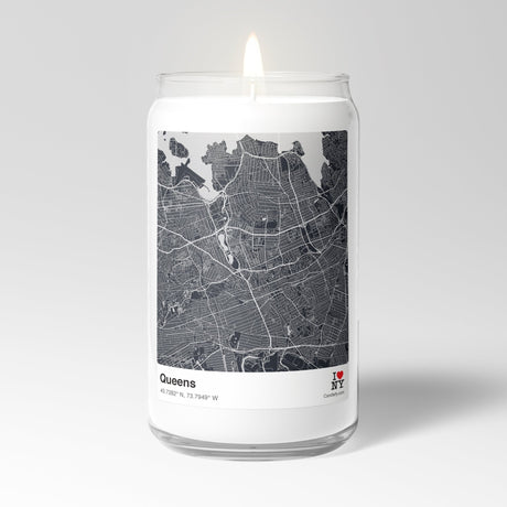 Queens, New York City Map Scented Candle - Candlefy