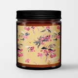 Samantha Santana Scented Candle in Amber Glass Jar: Floral Loquat - Candlefy