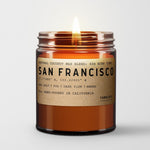 San Francisco: California Scented Candle (Sea Salt, Fog, Dark Plum, Amber) - Candlefy