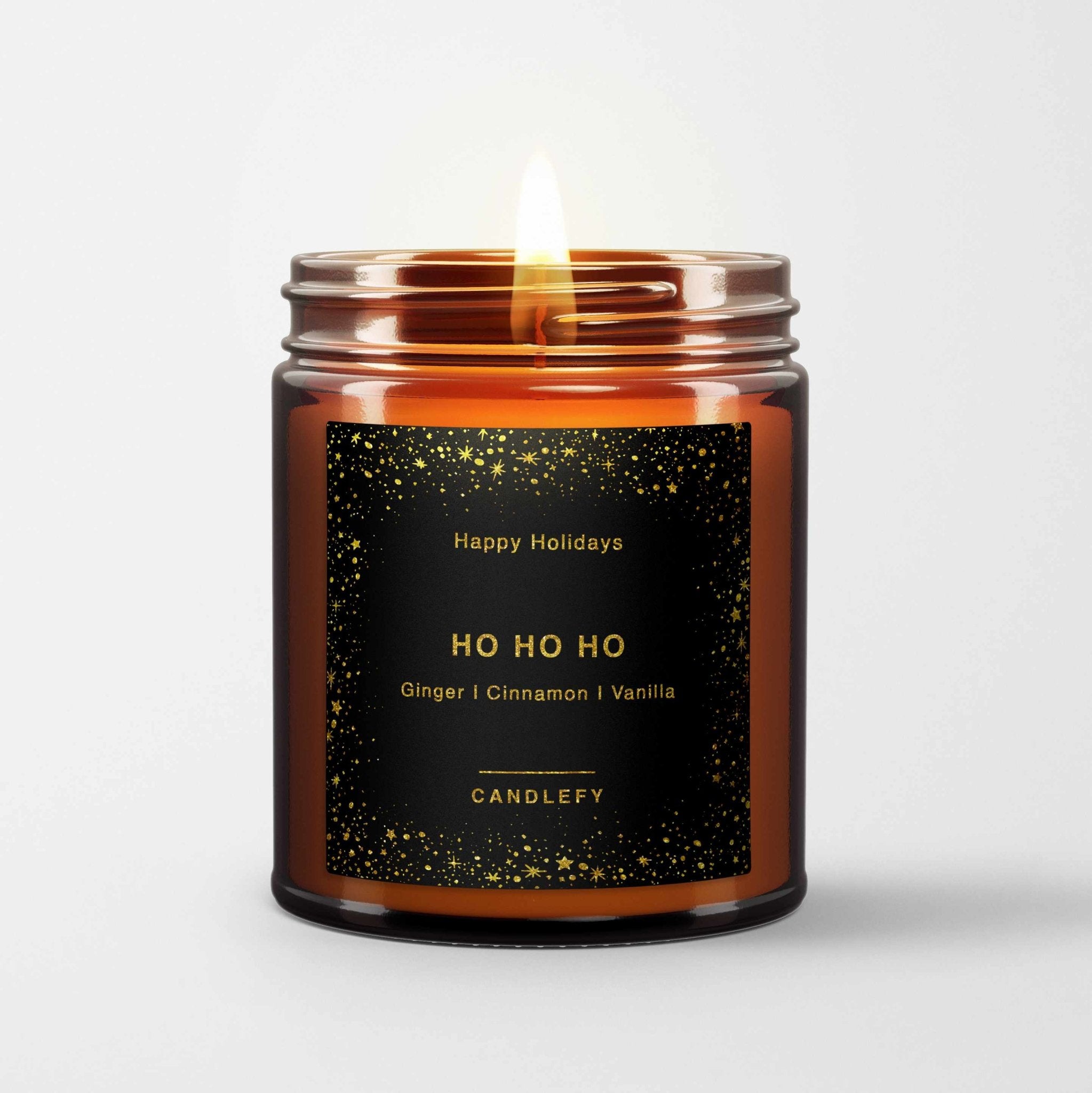 Scented Christmas Candle: Ho Ho Ho (Ginger, Spices, Vanilla) - Candlefy