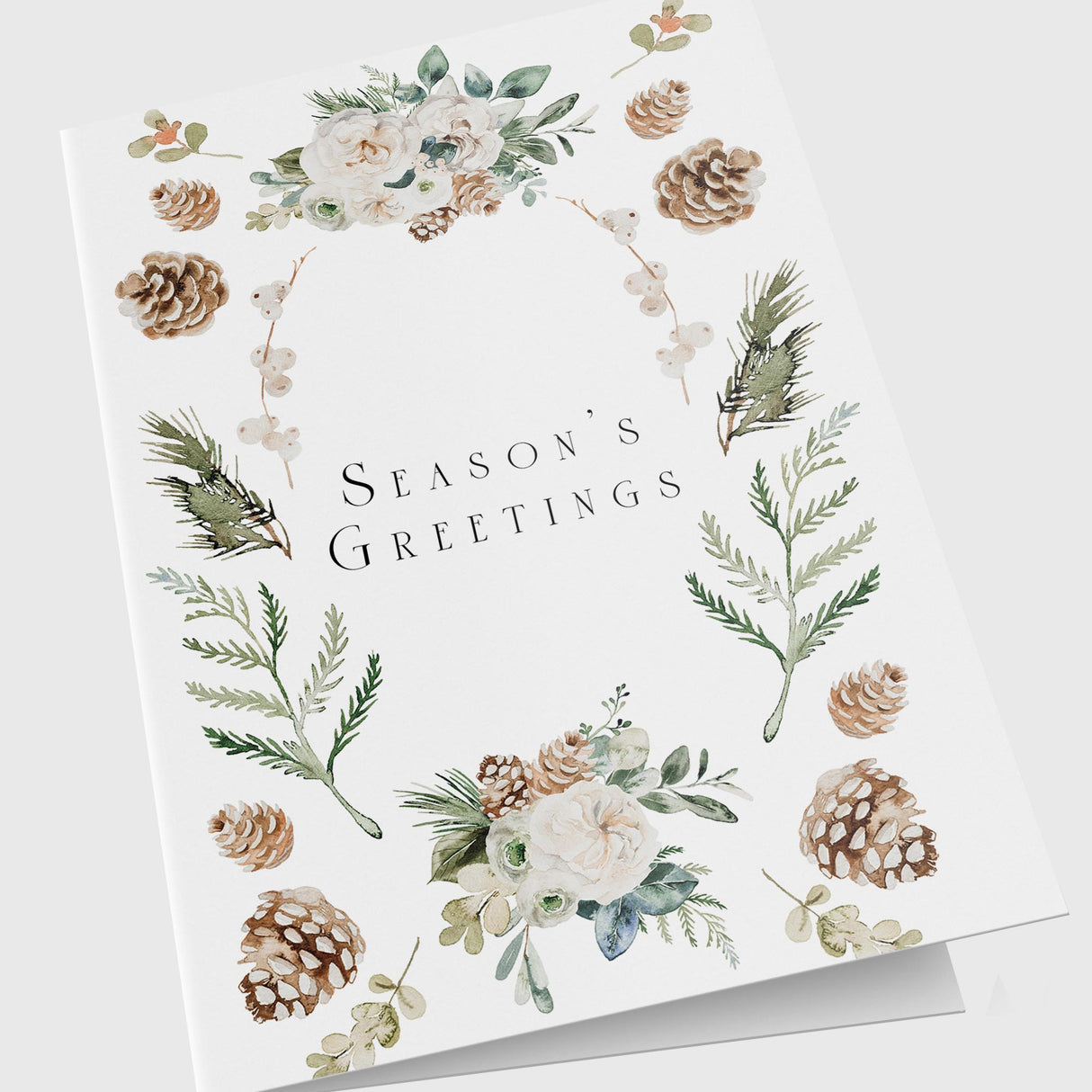 Seasons Greetings Personalized Greeting Card - Candlefy