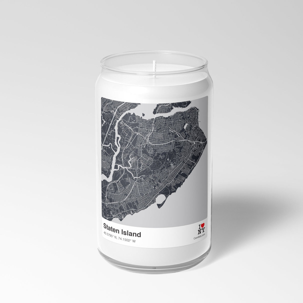 Staten Island, New York City Map Scented Candle - Candlefy
