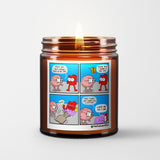 The Awkward Yeti Scented Candle in Amber Glass Jar: Love Me As I Am - Candlefy