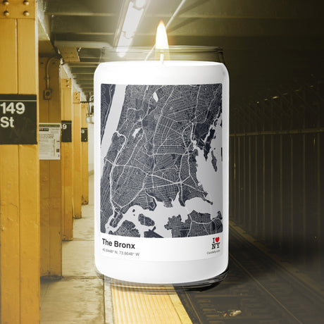 The Bronx, New York City Map Scented Candle - Candlefy