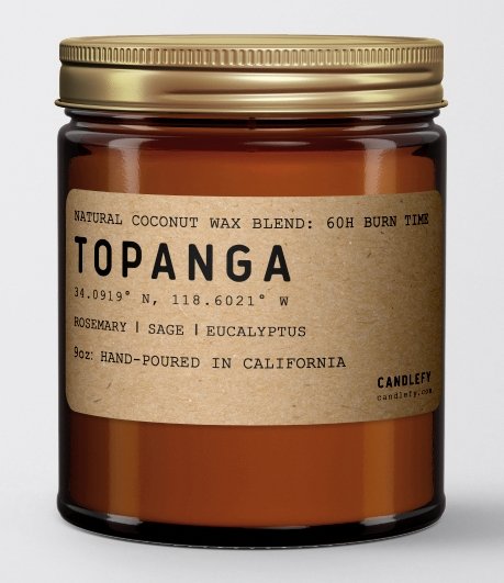 Topanga: California Scented Candle (Rosemary, Sage, Eucalyptus) - Candlefy