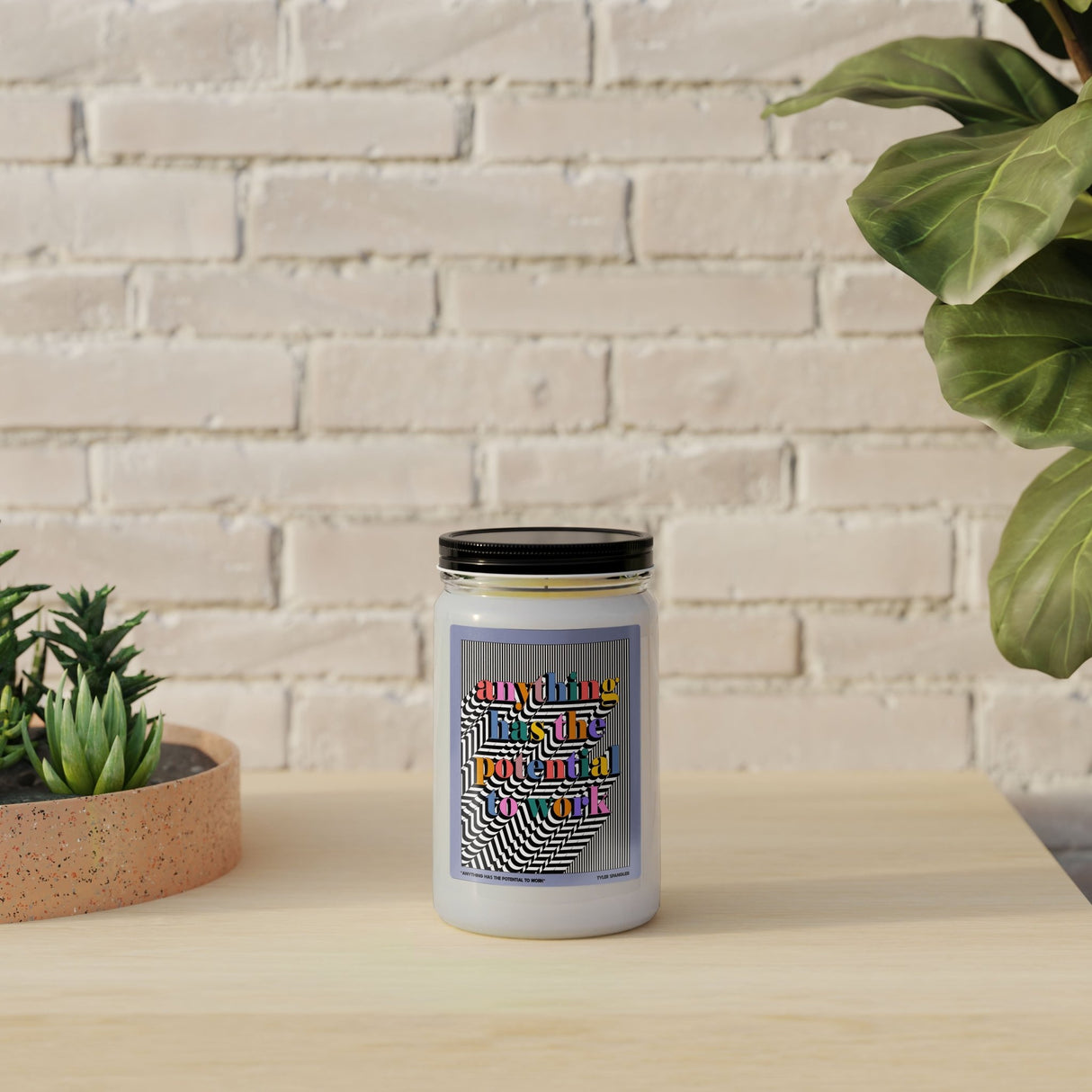 Tyler Spangler Scented Candle in Mason Jar: Anything Has Potential - Candlefy