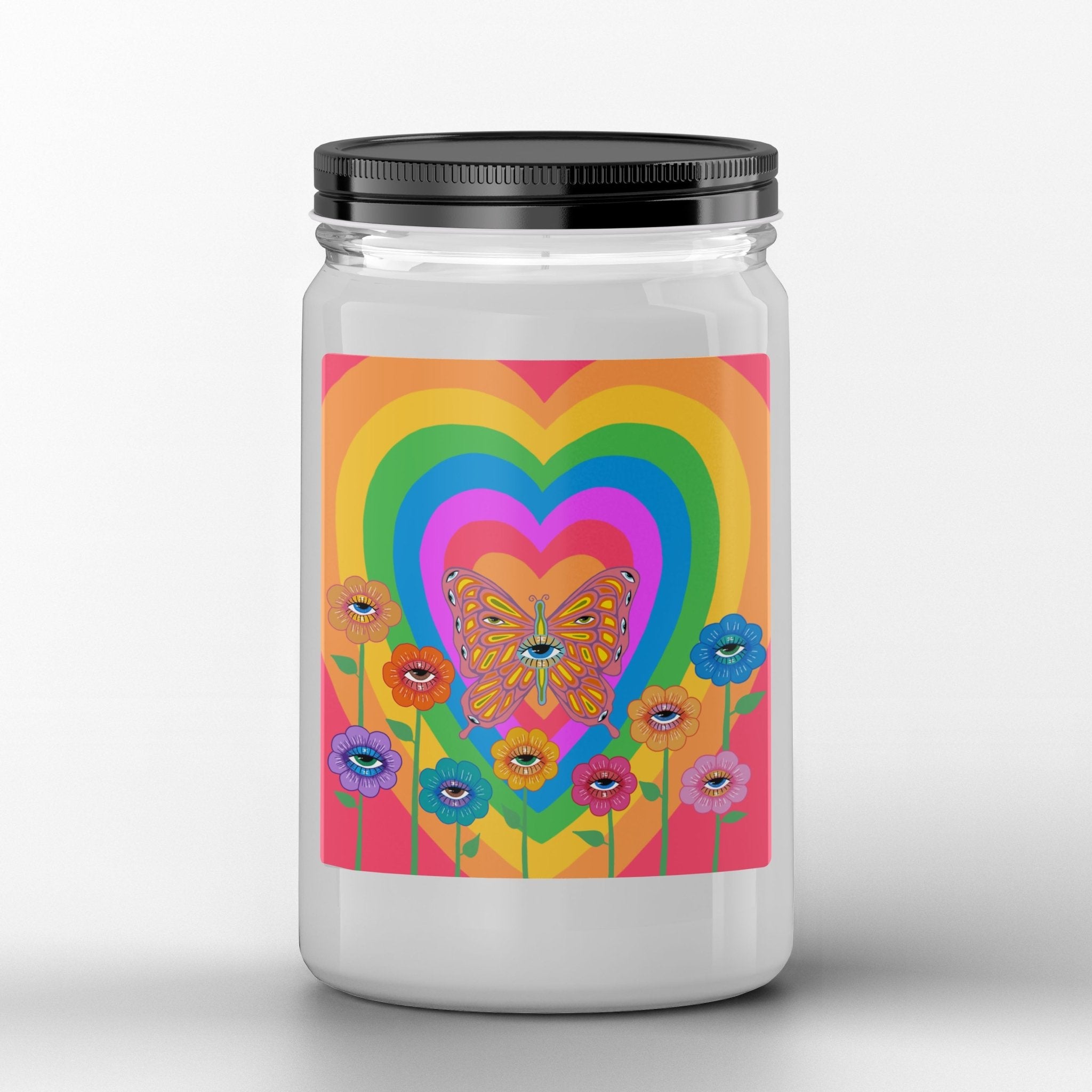 Vivillus Scented Candle in Mason Jar: Eye Butterfly - Candlefy