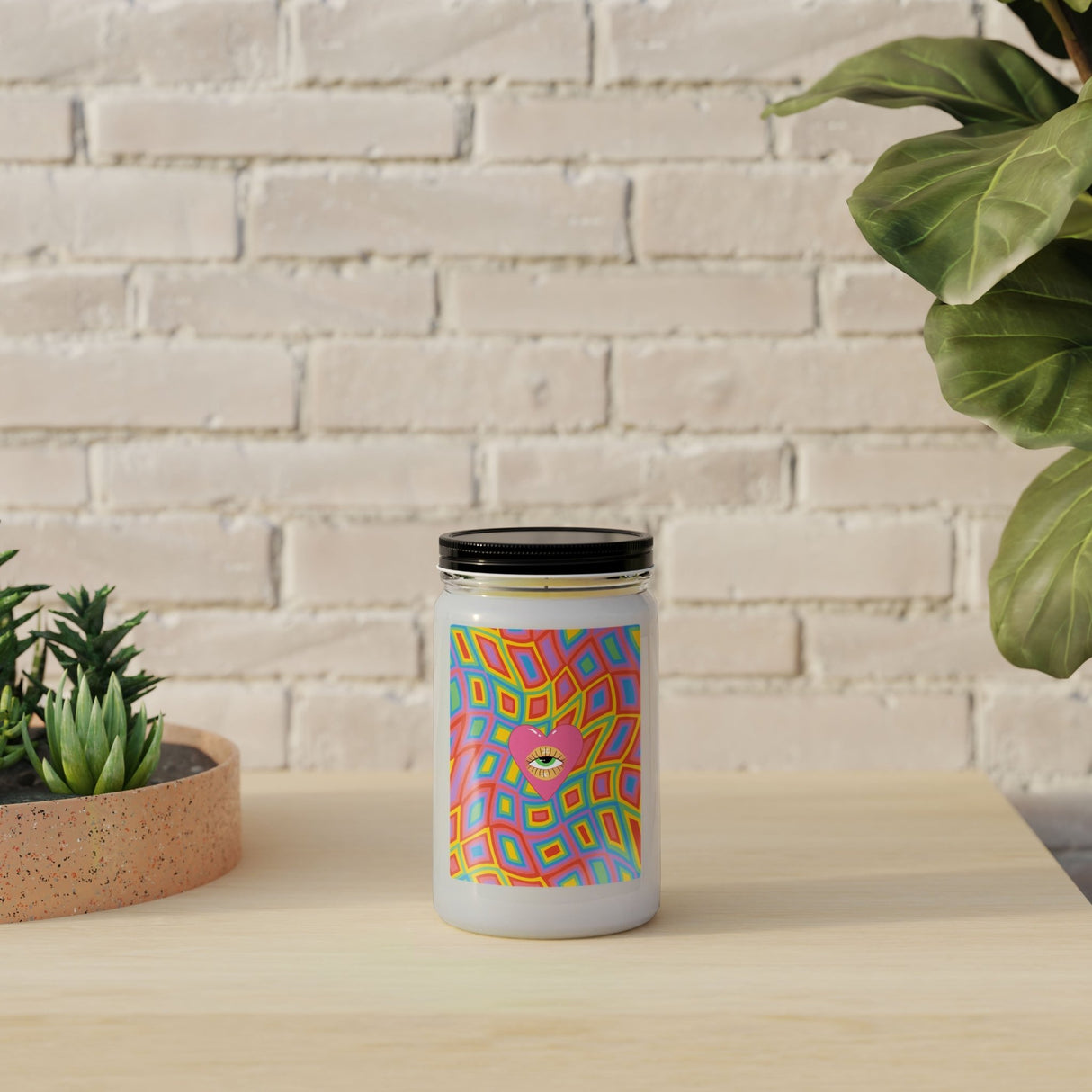 Vivillus Scented Candle in Mason Jar: Wavy Love - Candlefy