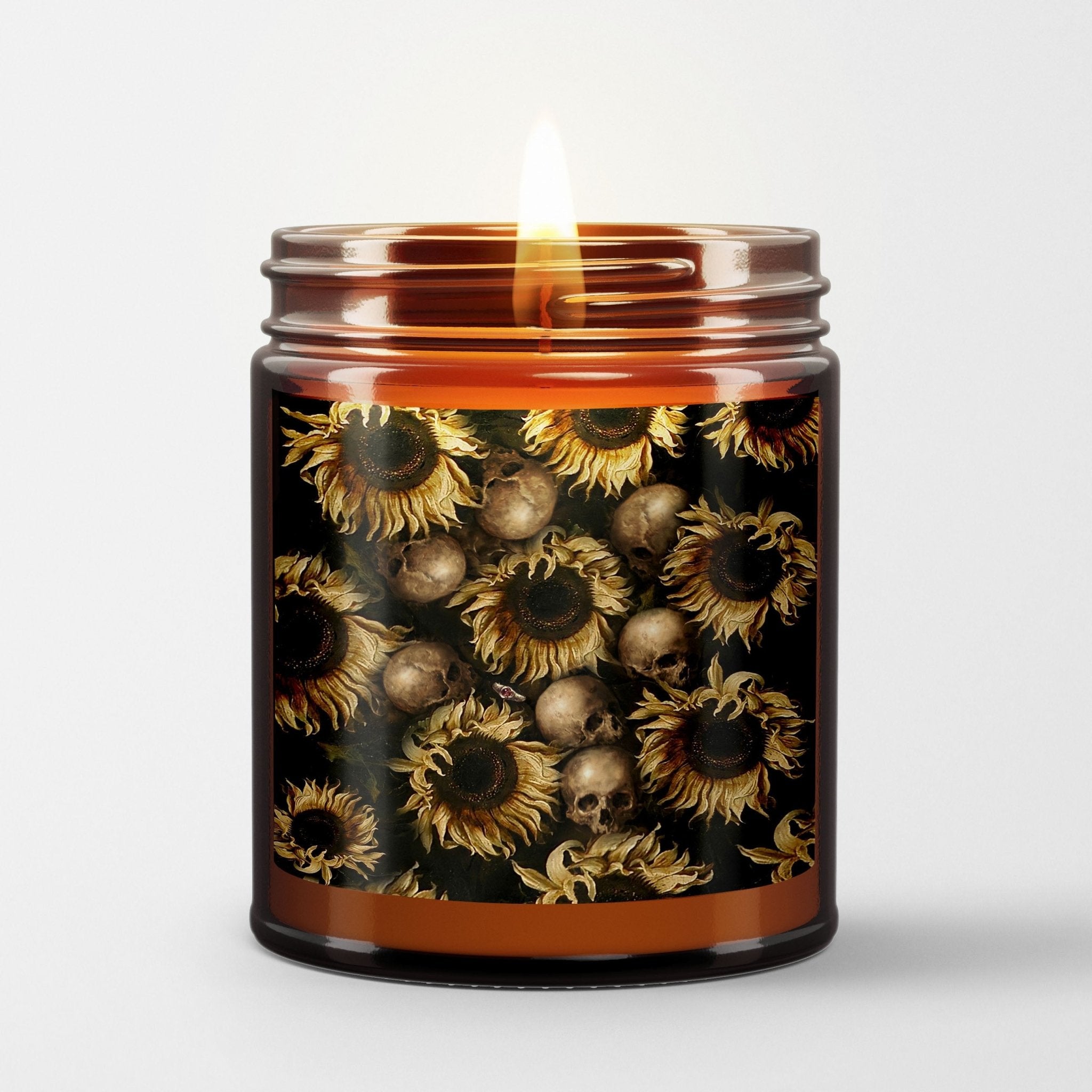 Welder Wings Scented Candle in Amber Glass Jar: Strange Place - Candlefy
