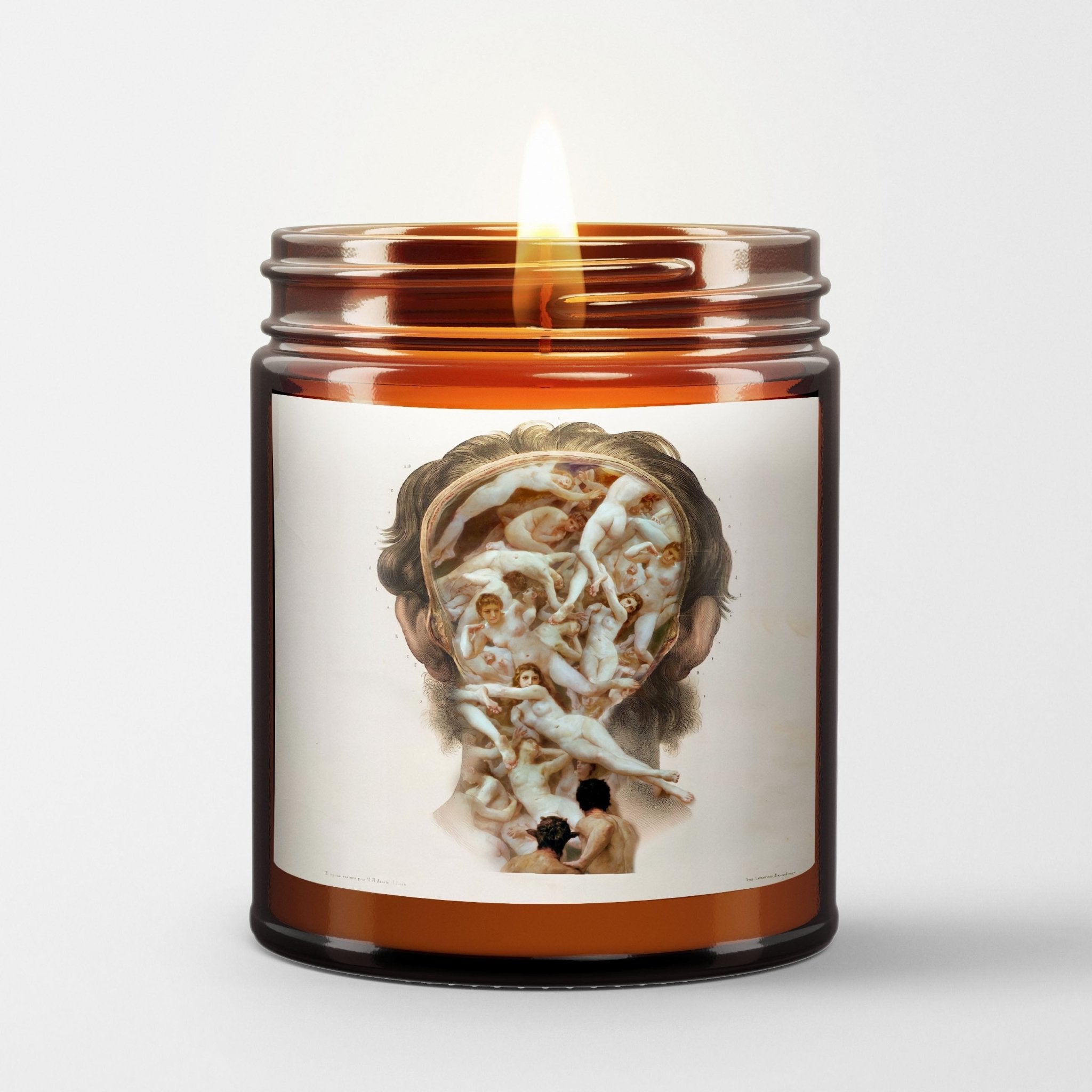 Welder Wings Scented Candle in Amber Glass Jar: The Ephemeral Balancers - Candlefy