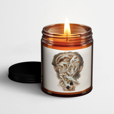 Welder Wings Scented Candle in Amber Glass Jar: The Ephemeral Balancers - Candlefy