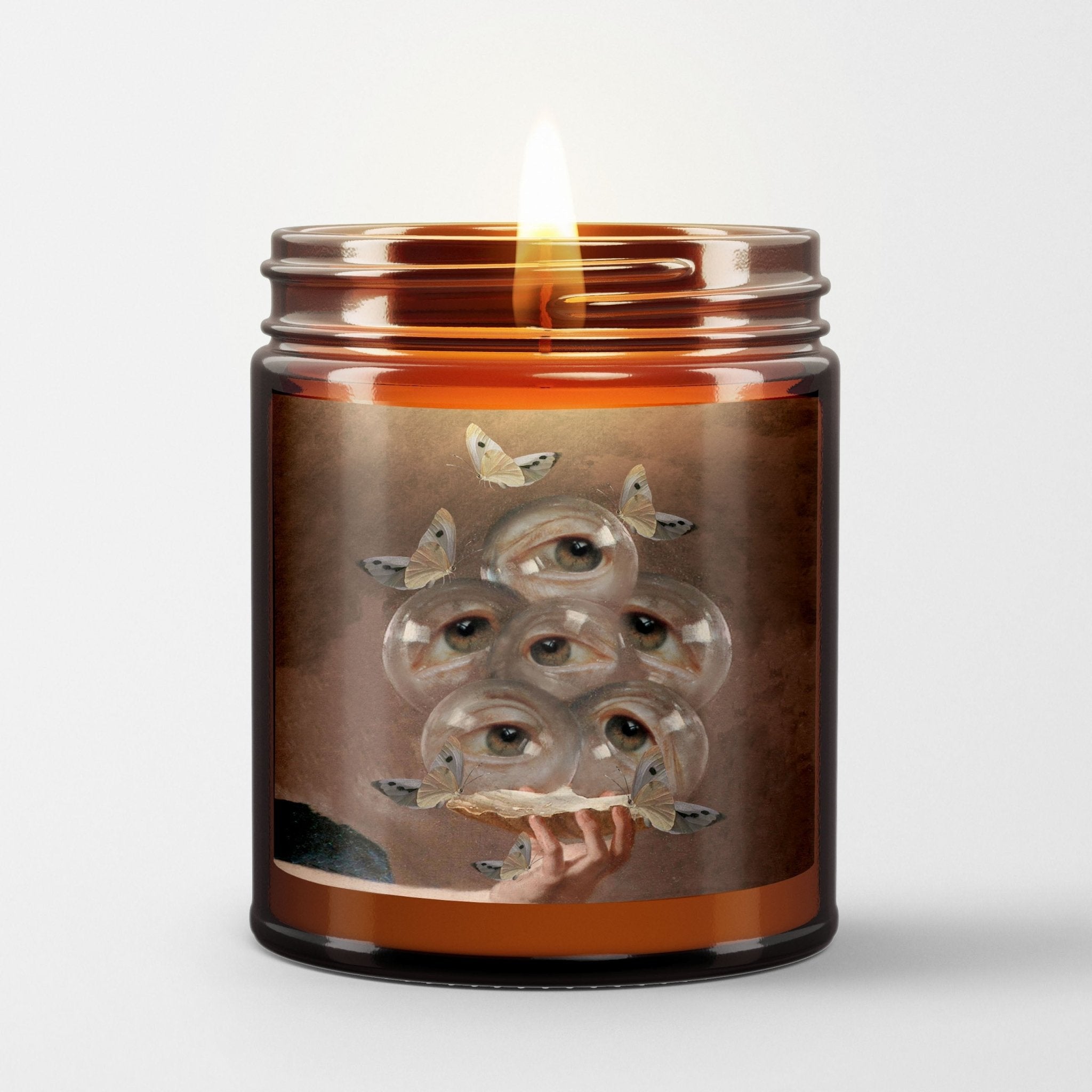 Welder Wings Scented Candle in Amber Glass Jar: The Purity - Candlefy