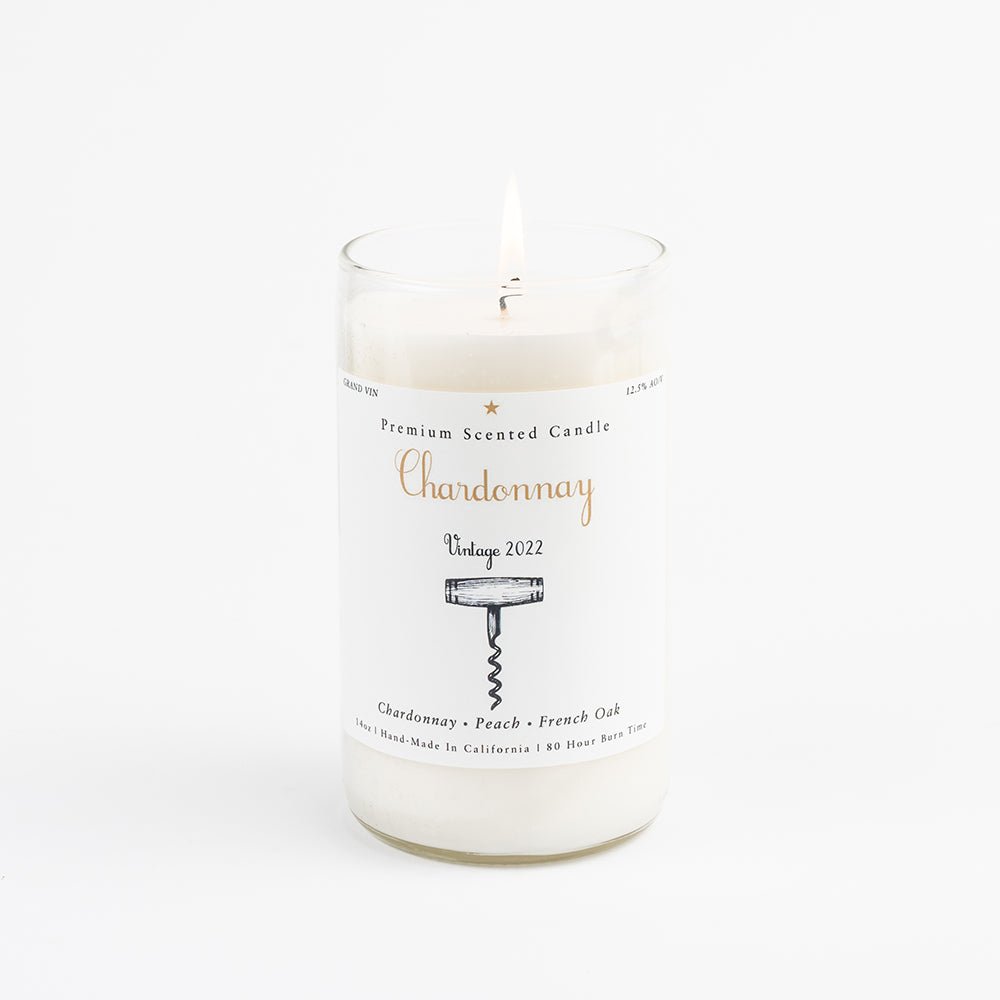Wine Bottle Scented Candle: Chardonnay - Candlefy