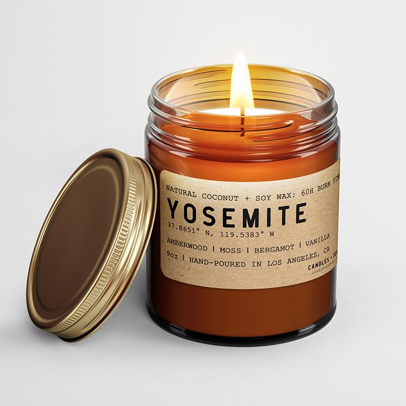 Yosemite: California Scented Candle (Amber + Moss) - Candlefy